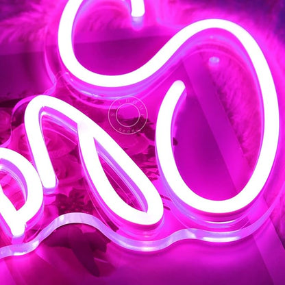 SYLHOME Pink Slay LED Neon Light Sign Cool Boys Girls Preppy Bedroom Game Play Room Desk Wall Decor Sign Club Pub Bar Man Cave Game Center Birthday Decoration USB 11.8" X 8"