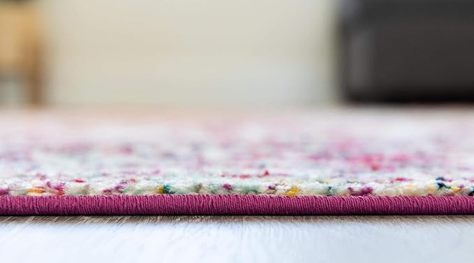 Rugs.com Arlington Collection Rug – 8 Ft Round Multi Medium-Pile Rug Perfect for Kitchens, Dining Rooms
