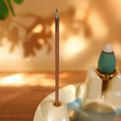 White Capybara Backflow Incense Holder - Adorable Unique Design with Waterfall Effect for Relaxation & Aromatherapy | Perfect for Energy Cleansing,Yoga,Meditation,Zen Spaces, and Altar Decor