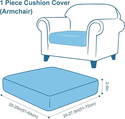 Smiry Printed Couch Cushion Covers, Stretch Soft Couch Covers for Sofa, Washable Non-Slip Sofa Slipcover Furniture Protector for Indoor and Outdoor (1 Pack, Chocolate)