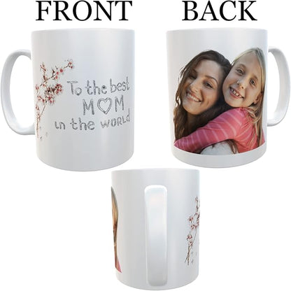 Custom Mug - Personalized Coffee Mug with Photo, Logo, or Text | Funny Coffee Cup | Custom Gifts for Men & Women | Customized Mugs Photo Mugs With Names 11oz Printed on Both Sides