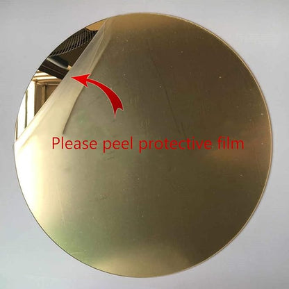 Marketing Holders Acrylic Mirror 24" Wide Round Gold .118" Thick No Adhesive Reflective Pieces Perfect for DIY Arts and Crafts School Projects Home or Office Decor Special Events