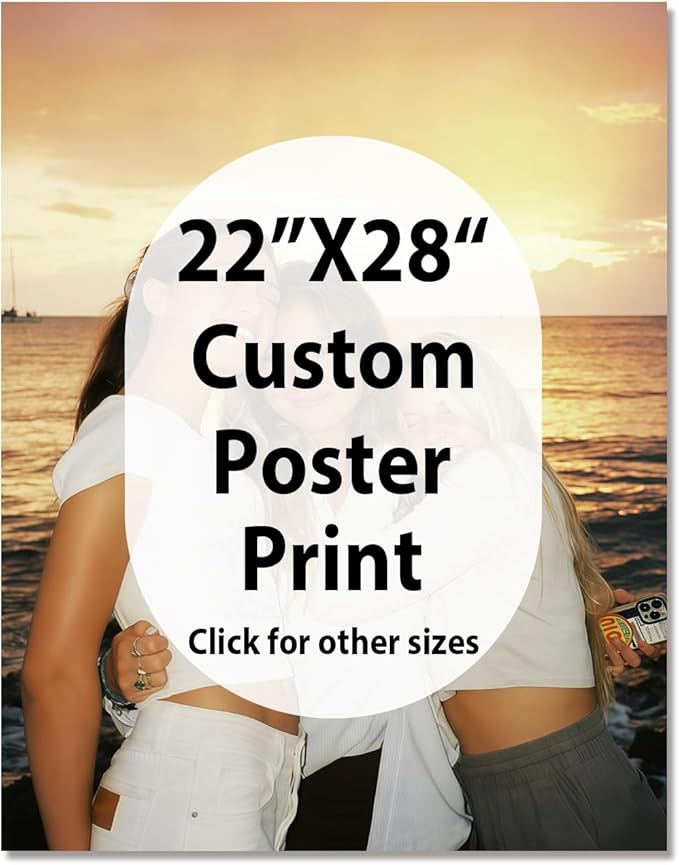 JIMUJIA Custom Canvas Art Print 22"x28" - Unframed Artwork, Personalized Wall Decor, Customizable Photo, Custom Portrait, Office, Living Room, Bedroom Wall Art(22×28in,Unframe)