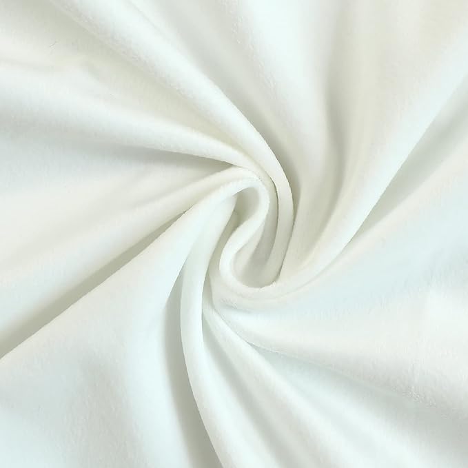 LIGICKY Set of 2 White Velvet Throw Pillow Covers Modern Minimalist Style Solid Decorative Black Rope Edging Soft Square Cushion Cases for Sofa Bedroom Party Décor, 22 x 22 inch