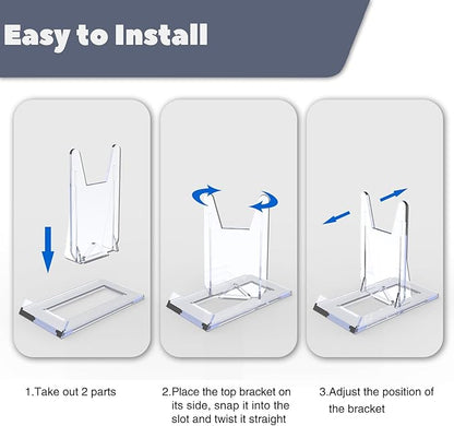 Acrylic Book Stands for Display,12 Pack Adjustable Book Display Stand Small Easels for Display Magazine Comic Book CD Display DVD Postcard Holder