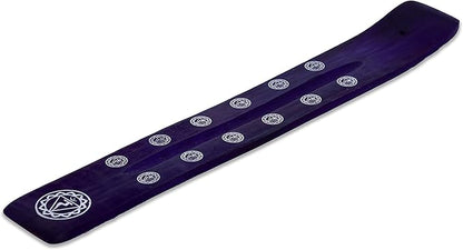 Bless-International Traditional-Handmade-Burner Wooden-Incense-Stick-Holder Ash-Catcher-Stand for-Aromatherapy-Meditation-Yoga (Heavens Blue) 10 Inches, Pack of 2