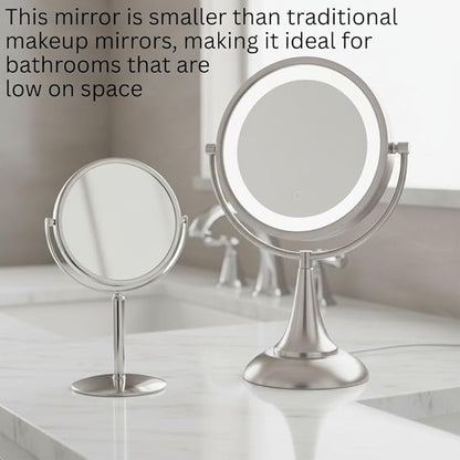 Small 5X Magnifying Mirror - 5.5" Makeup Mirror in Chrome Finish - Model MC105C