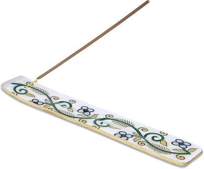 Yajna Traditional-Handmade-Burner Wooden-Incense-Stick-Strip-Holder Ash-Catcher-Stand for-Aromatherapy-Meditation-Yoga (Inner Peace) 10 Inches, Pack of 1