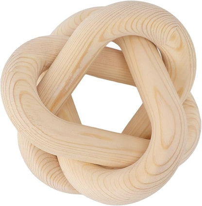 Pongnas Decorative Wood Chain Links for Home Dcor - Rustic Links for Living Room, Coffee Shop & More in Elegant (Light Brown)