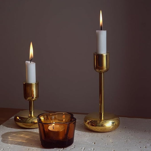 Iittala Nappula Brass Candle Holder 183mm