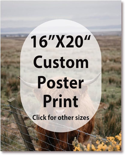 JIMUJIA Custom Canvas Art Print 16"x20" – Unframed Personalized Wall Art, Custom Photo or Portrait, Modern Artwork for Living Room, Bedroom, Office, Home Decor (16×20in, No Frame)