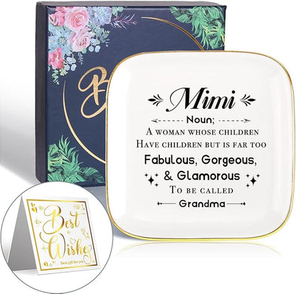 Mimi Ring Dish Jewelry Tray, Gifts for Mimi Birthday Christmas,to be Called Grandma