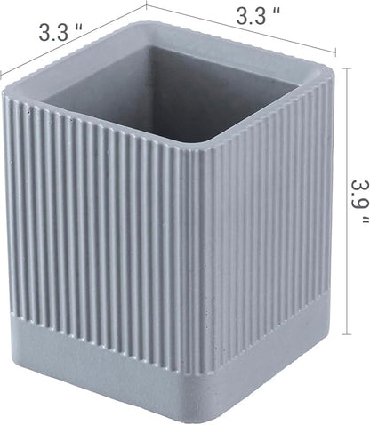 MyGift Pen Holder Pencil Holder For Desk Desktop Pen Cup Holder Gray Concrete Modern Office Supplies