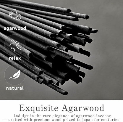 Kyoto Agarwood Incense Sticks - Japanese Temple Aroma, Ideal for Relaxation & Meditation, Approx. 60 Sticks (0.044 Pounds) - Premium Quality Incense for Spiritual & Home Use Nagomikobo