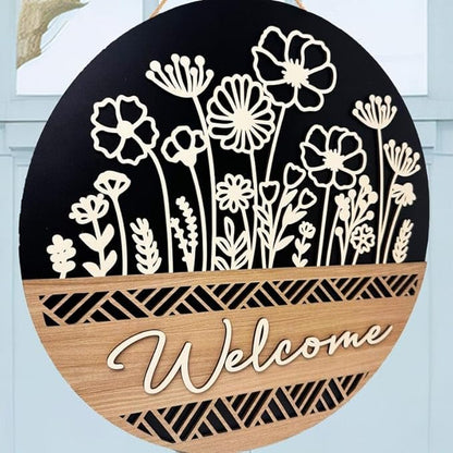 Custom Wooden Welcome Entry Sign, Personalized Front Door Plaque, Rustic Home Wall Accent, Stylish Decoration, Perfect Moving Gift Or New House Present For Families Doorsign_281125_SR6_15