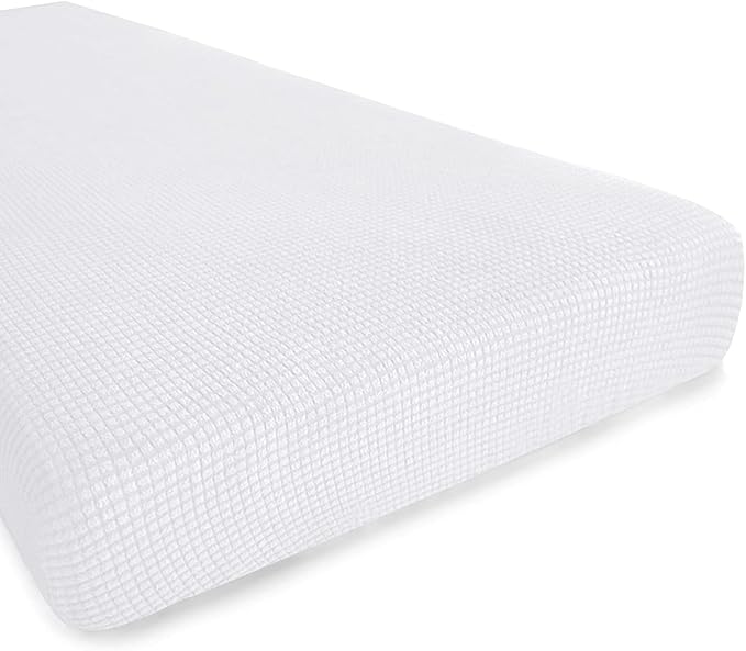 Hokway Couch Cushion Covers Stretch Cushion Covers Sofa Seat Cushion Slipcover Cushion Protector(White, Medium)