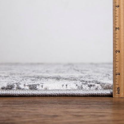 Keen Home Design Area Rugs - Non-Shedding, Thick Pile Abstract Rugs for Kitchen, Living Room, Bedroom, Dining Room, Entryway (Abstract Cream/Grey, 2'8" x 9'11")
