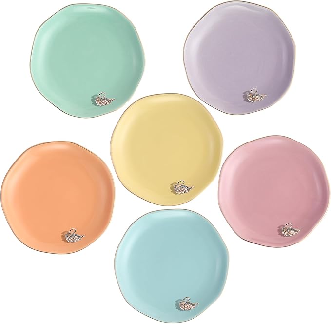 Shappy 24 Pcs Christmas Ceramic Jewelry Tray Gift 4.5 Ring Dish Bulk Decorative Trinket Dish for Birthdays Gift (Macaron Color)