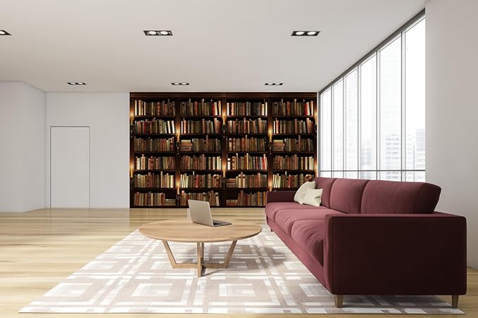Bookshelf Wallpaper Mural Suitable for Living Room Office（Not Peel and Stick）