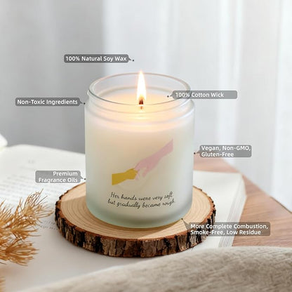 Vanilla Scented Aromatherapy Candle - Natural Soy Wax Candle Gift for Mom, Long-Lasting Burning & Smoke-Free, Perfect Mother’s Day/Birthday/Christmas Gift to Help Mom Relax at Home