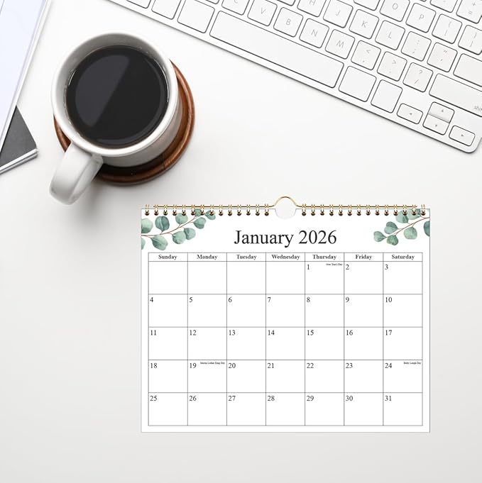 Small Wall Calendar 2026 - Mini Calendar 2026-2027 from January 2026 - June 2027, 18 Months Little Calendar with Premium Paper, 6" x 8", Leaf