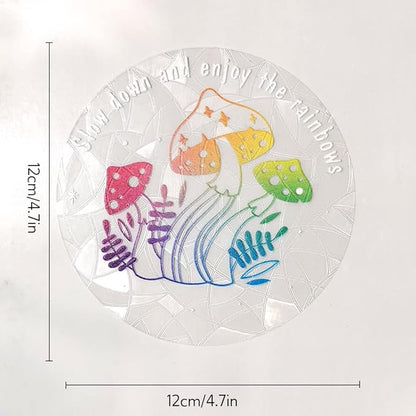 Olicard Suncatcher Sticker Indoor Rainbow Prism Film for Bedroom Decoration, Anti-Collision Window Decals for Bird Strikes, Sun Catchers, Rainbow Maker for Home Decor