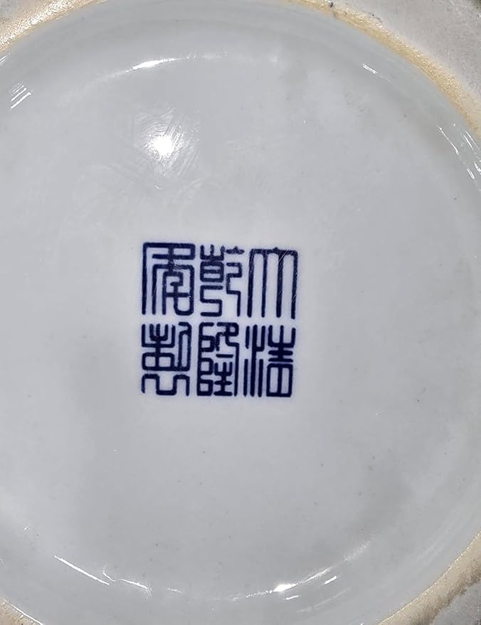 24" Classic Blue and White Floral Porcelain Ceramic Temple Ginger Jar Vase, Large China Qing Style (Blue and White 24-5)