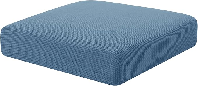 Hokway Stretch Couch Cushion Slipcovers Reversible Cushion Protector Slipcovers Sofa Cushion Protector Covers(Denim Blue, Small)