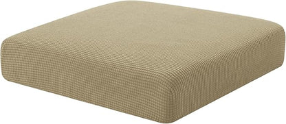 Hokway Couch Cushion Covers Stretch Cushion Covers Sofa Seat Cushion Slipcover Cushion Protector(Sand, Small)