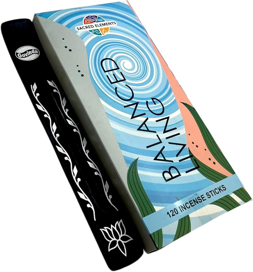 Incense Sticks Variety Pack #-120 Insence-Sticks (6 Incents x 20 Insense) + Incense Stick Holder Bundle with 6 Themed Fragrances (Balanced Living)