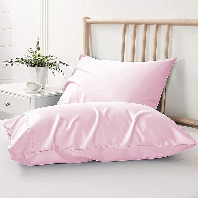 Upgrade Your Bedding Experience with The Made of 100% Cotton Pillow Cases 2 Pack Queen Pillowcases 20" x 30" Size fits Queen Pillows. Envelope Closure Pink