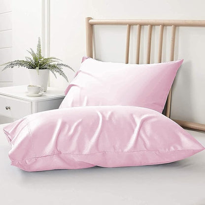 Upgrade Your Bedding Experience with The Made of 100% Cotton Pillow Cases 2 Pack King Pillowcases 20" x 36" Size fits King Pillows. Envelope Closure Pink