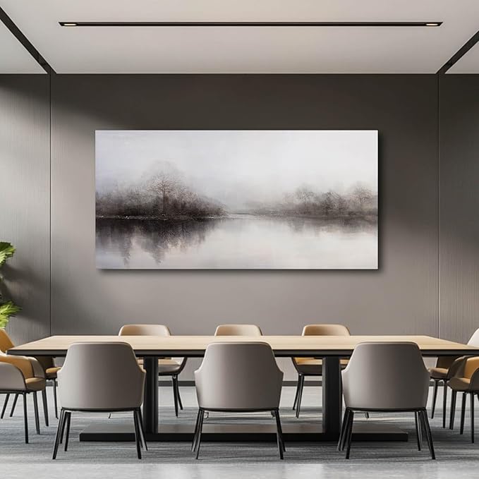 CHUDANHAO Abstract Tree Wall Art, 29x58 Inch, Framed Canvas Print, Perfect for Bedroom, Living Room, Dining Room