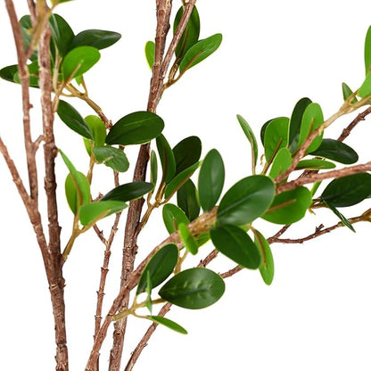 HANDIC 3 Pcs Faux Stems Artificial Branches for Vase Greenery Stems Faux Branches for Vase Plant Artificial Eucalytus Branches Plants (45"/Each Branch) (3, Green)