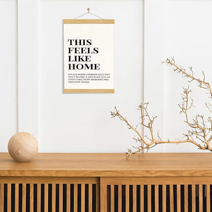 YGSDZY This Feels Like Home Poster, Hanging Canvas Flag for Home Entryway Living Room Kitchen Decor, Canvas Hanging Poster, Wall Decors Art, Door Hanger, Housewarming Decors 11.8 * 15.7