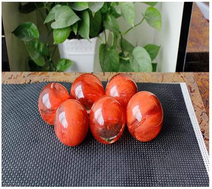 Natural Red Melting Healing Crystal Gemstone Sphere Ball for Reiki Balancing Meditation Energy Home and Office Decoration (7cm, Artificial Crystal)