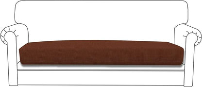 Easy-Going Stretch Cushion Cover Sofa Cushion Furniture Protector Sofa Seat Sofa slipcover Sofa Cover Soft Flexibility with Elastic Bottom(Oversized Sofa Cushion, Coffee)