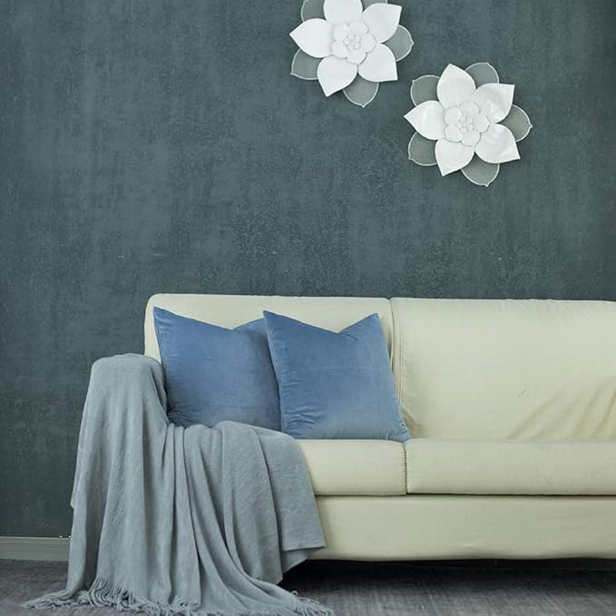 Set of 2 Comfortable Throw Pillow Cover for Bedding, Decorative Accent Cushion Sham Case for Couch Sofa, Soft Solid Velvet with Zipper Hidden - 20"x20", Sky Blue