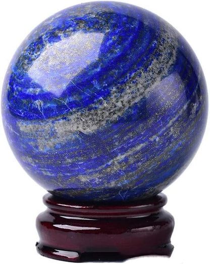 StoneStory Natural Lapis Lazuli Healing Crystal Sphere Ball for Reiki Balancing Meditation Energy Home and Office Decoration (4cm, Lapis Lazuli)