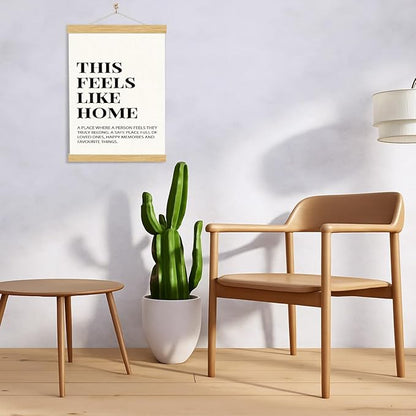 YGSDZY This Feels Like Home Poster, Hanging Canvas Flag for Home Entryway Living Room Kitchen Decor, Canvas Hanging Poster, Wall Decors Art, Door Hanger, Housewarming Decors 11.8 * 15.7