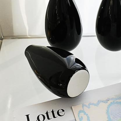 Modern Black Small Ceramic Vase Set of 16 for Living Room Bedroom 4.13'' Minimalist Fresh Flower Vases for Home Decor Office Fireplace Centerpieces Nordic Style Gift for Fake Plant 16 Pack