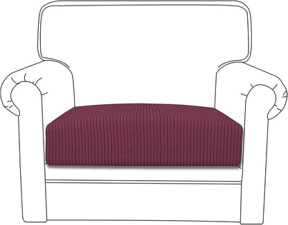Easy-Going Stretch Chair Cushion Cover Sofa Cushion Furniture Protector Sofa Seat Sofa Slipcover Sofa Cover Soft Flexibility with Elastic Bottom(Chair Cushion, ASH Rose), Small