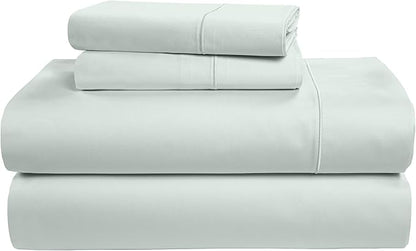 LANE LINEN 100% Egyptian Cotton Ultra Soft Queen Size Sheets Set, Mercerized Silky Sateen Weave, Fully Elasticized Fitted Sheet with French Seam, Hotel Quality Thick Luxury Bed Sheets – Murmur