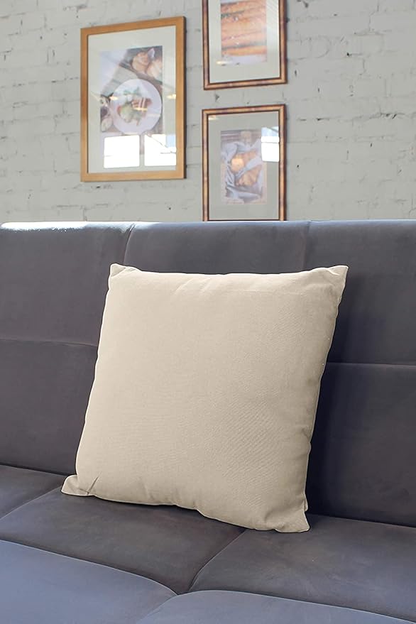Upgrade Your Bedding Experience with The Made of 100% Cotton Euro Shams 2 Pack Cushion Cover 32"x 32" Size fits Decorative Cover. Envelope Closure Ivory