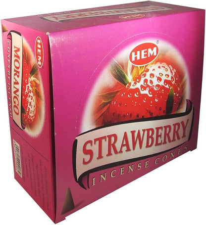 Strawberry Incense Cones and Cone Incense Burner Bundle Insence Insense Hem Incense
