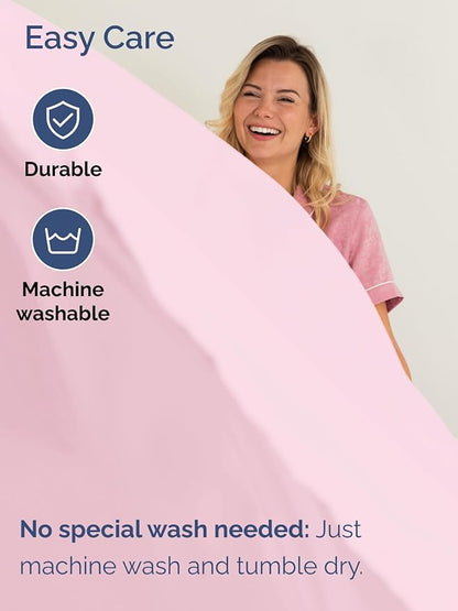 Extra Deep Full Sheet Set - 6 Piece Breathable & Cooling Sheets - Hotel Luxury Bed Sheets Set - Easy & Secure Fit - Soft, Wrinkle Free & Comfy Sheets Set - Light Pink Sheet Set with Extra Deep Pockets