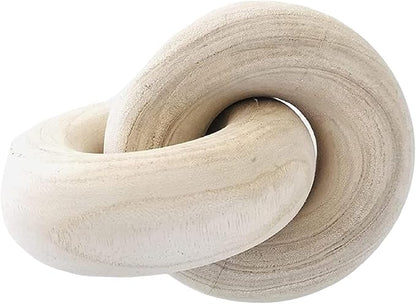 Elegant Wooden Knot Chain Accent - Versatile Home Decor for Living Room and Console