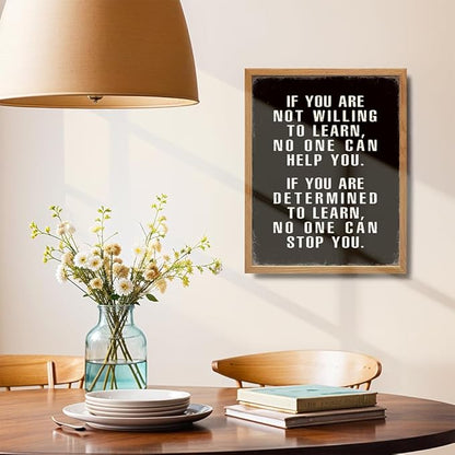 Motivational Wall Art 11x14 FRAMED - Office Wall Art - Classroom Motivational poster - Positive Quotes Decor - Positive Sayings for Decor - Entrepreneur Encouragement Gifts - Inspirational Quotes