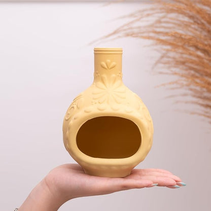 Handmade Ceramic Palo Santo Burner&Incense Holder-Mini Chimenea Dish for Sage Sticks,Copal,and Meditation Decor-Natural Clay Smudge Pot with Aromatic Design,Anxiety Relief Gifts for Women