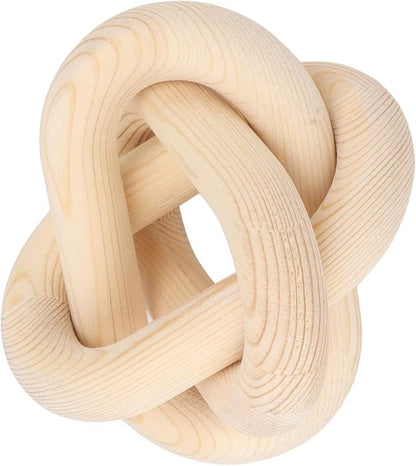 Pongnas Decorative Wood Chain Links for Home Dcor - Rustic Links for Living Room, Coffee Shop & More in Elegant (Light Brown)